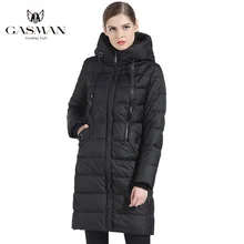 GASMAN 2021 grube kobiety Bio dół kurtka marki długi płaszcz zimowy kobiety z kapturem ciepła Parka modna kurtka nowa kobieta kolekcja 1827
