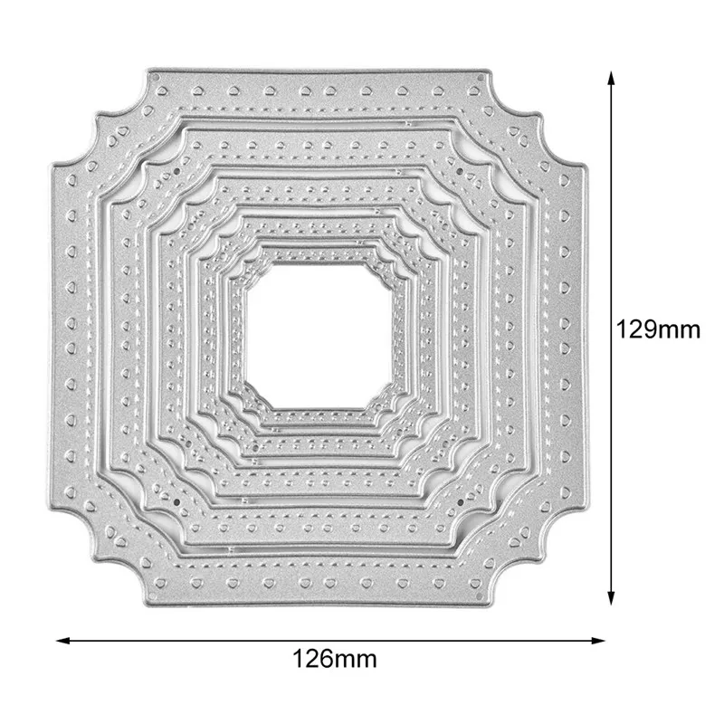DiyArts вложенные рамка умирает сшитые шестиугольник металлический Трафаретный вырубной штамп для Скрапбукинг альбом тиснение штампованный по трафарету изготовления открыток