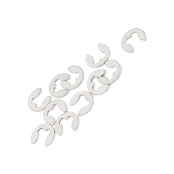 

New 10 Pcs Fastening Set Outer Retaining Snap Ring E-Clip Circlip 2.5mm Silver