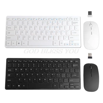 

Wireless 2.4GHz Mini Keyboard Ultra-Thin Mouse Combo Set For Desktops Laptops Drop Shipping