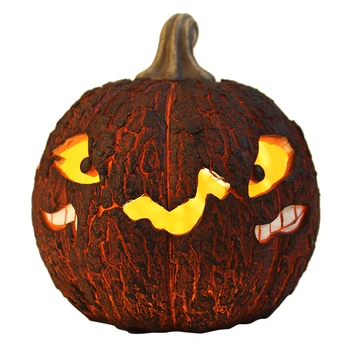 

Home Resin Garden 3D Pumpkin Holiday Gifts For Kids Halloween Lantern Club Party Decor Festival Bar Multifunction Night Light