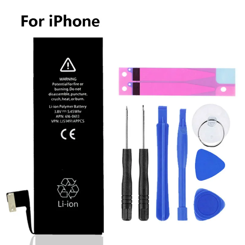 Новинка 3 82 в литий-ионная аккумуляторная батарея для iPhone 5 5S 6 6S 7 Сменные