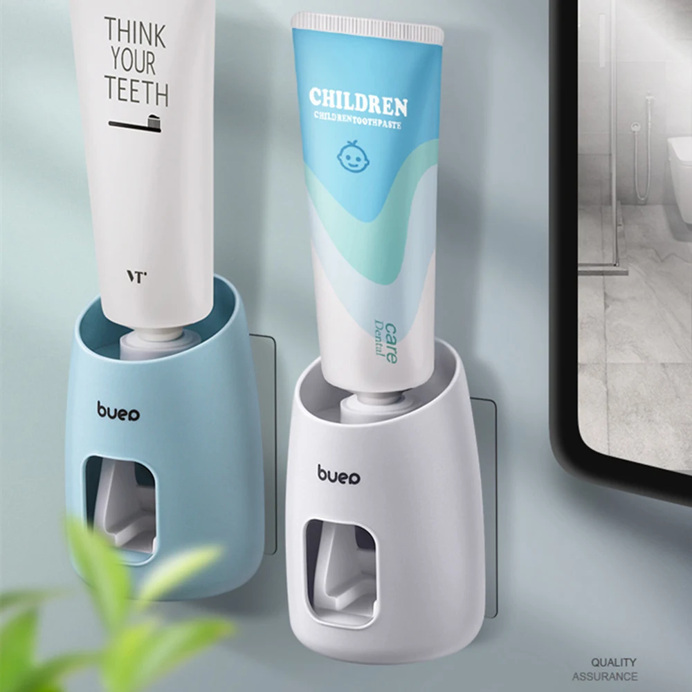 

Automatic Toothpaste Dispenser Hand Free Tooth Paste Squeezer Wall Mounted Toothpaste Holder Bathroon Tools