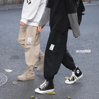 

Korean-style Large Size Pants Male 2020 Autumn New Style Popular Brand INS Casual Loose Bib Overall Plus-sized Menswear Large Si