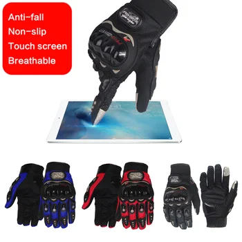 

Motorcycle Gloves Black Racing Genuine Leather Motorbike White Road Racing Team Glove Men Summer Winter Full Finger Gloves