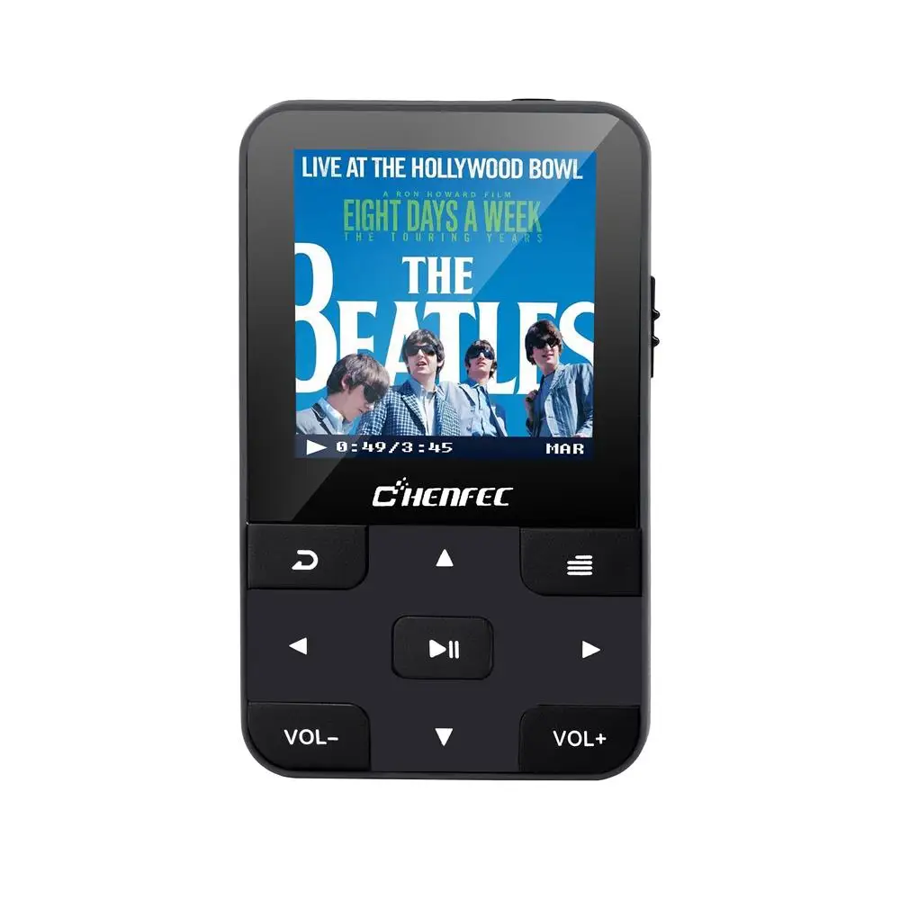 MP3-плеер с зажимом Bluetooth 4,0, музыкальный плеер без потерь, 16 ГБ, с шагомером, fm-радио, поддержка TF карты+ повязка на руку - Цвет: Черный