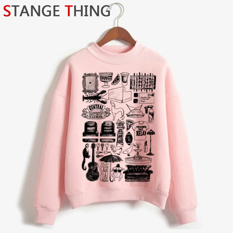 New Friends Tv Show Harajuku Funny Cartoon Hoodies Women Best Friends Ullzang 90s Fashion Sweatshirts Warm Graphic Hoody Female - Цвет: H3590