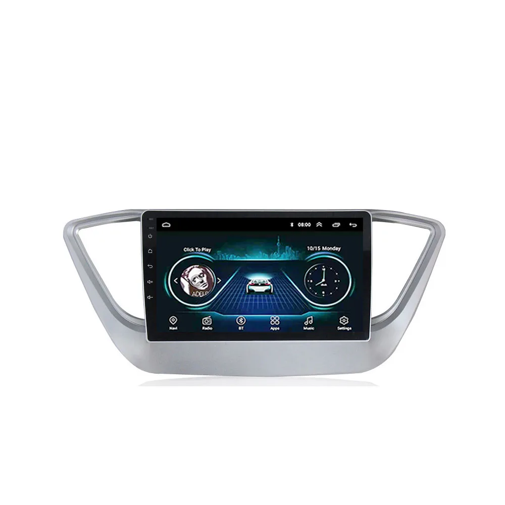 US $118.79 2 DIN 9 Inch Android 81 Car Multimedia Player For Hyundai Solaris 2 Verna 2017 2018 Support Music AUX WIFI Support DVR