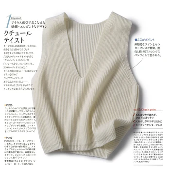 

FRSEUCAG 2020 Spring and Autumn New Women's Solid Color V-Neck Wool Vest Short Loose Wild Women's Pullover Sleeveless Sweater