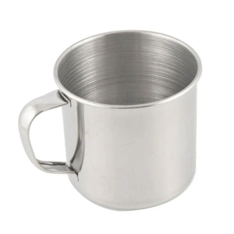 Нержавеющая сталь кемпинг кружка чашка Открытый питьевой кофе чай с ручкой 250 мл 1 шт