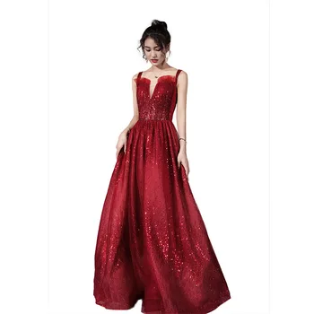 

Fashion Chinese Sexy Sequins Oriental Party Female Cheongsam Stage Show Qipao Dress Elegant Celebrity Banquet Dresses De Festa
