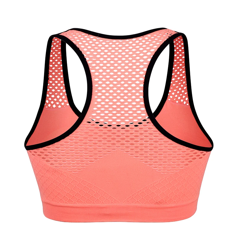 WANAYOU Breathable Yoga Gym Top,Quick Dry Women Sports Bra Top,Seamless Running Workout Crop Top,Hollow Out Yoga Shirt Tank Top