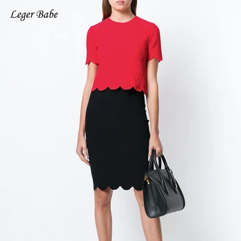 

Nightclub Party Pencil Bandage Skirt New Arrivals Jacquard Bodycon Knee Length Women Skirts Casual Ladies Clothing Verano Black