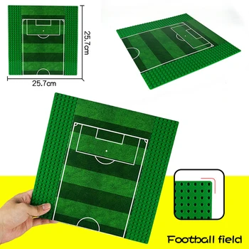 

32 X 32 Holes Small Particles Football Field Baseboard For Building Block Urban Scene And Mini Figure