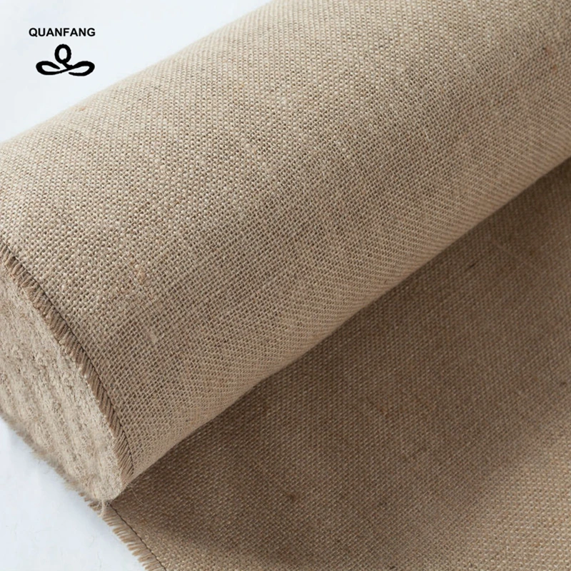 QUANFANG 5050# natural environmental jute fabric linen For DIY handmade tablecloth storage bag Christmas decoration 50x160cm/pcs QUANFANG 5050# natural environmental jute fabric linen For DIY handmade tablecloth storage bag Christmas decoration 50x160cm/pcs