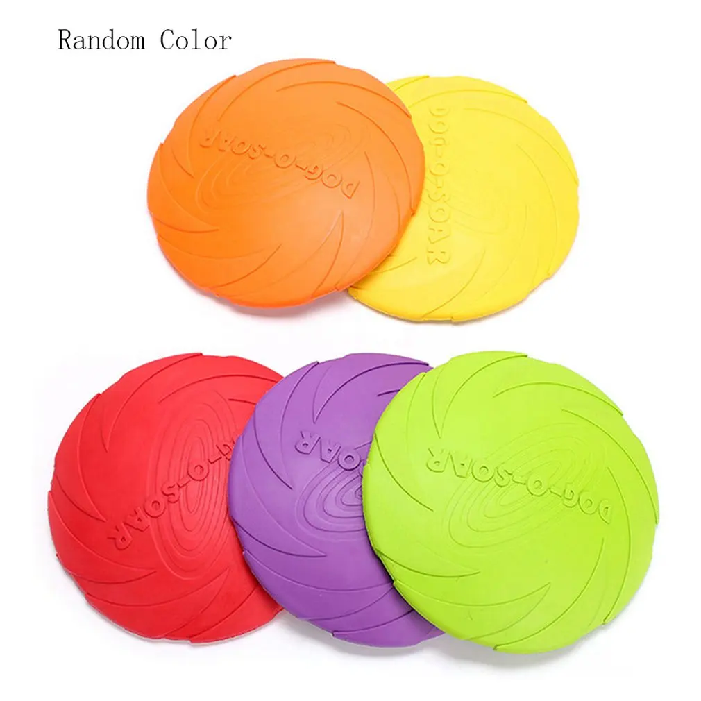 Rubber Safety Flying Saucer Soft Throw Catch Disk Fun Outdoor Dog Toys Pet Sports Disc Comfortable Pet Supplies