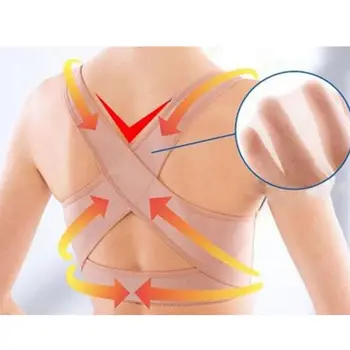 

Women Back Support Vest Top Bra Posture Corrector Shapewear Push Up Chest Breast Cross X Strap Body Shaper Adjustable Belt S-2XL