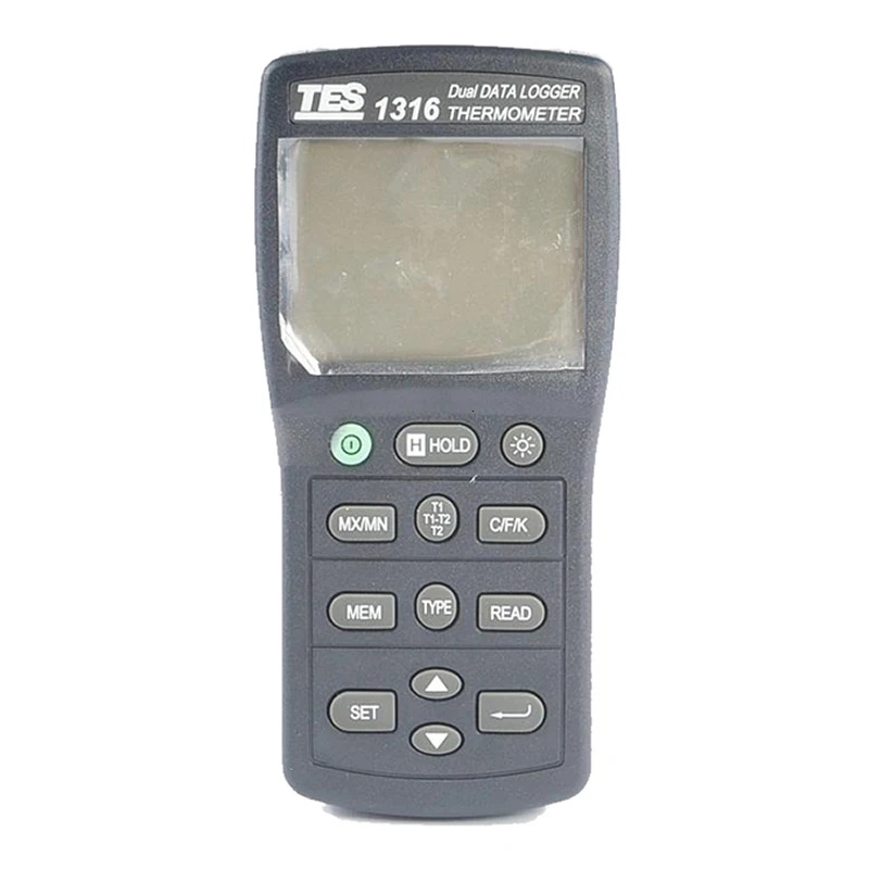 TES-1316 функция двойного входа дисплей температуры T1/T2 и термометр с 7500 датами 0 1 °C /