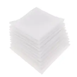 Mouchoirs blancs solides pour hommes, 10 pièces, ensemble de mouchoirs carrés de mariée réutilisables 
