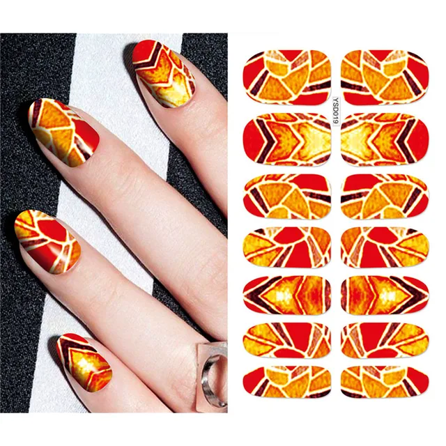 Nail Stickers For Nails Sliders 3D Color Water Transfer Nail Sticker Creativity Decoration Art Necklace Pattern Dreamcatcher YSD019