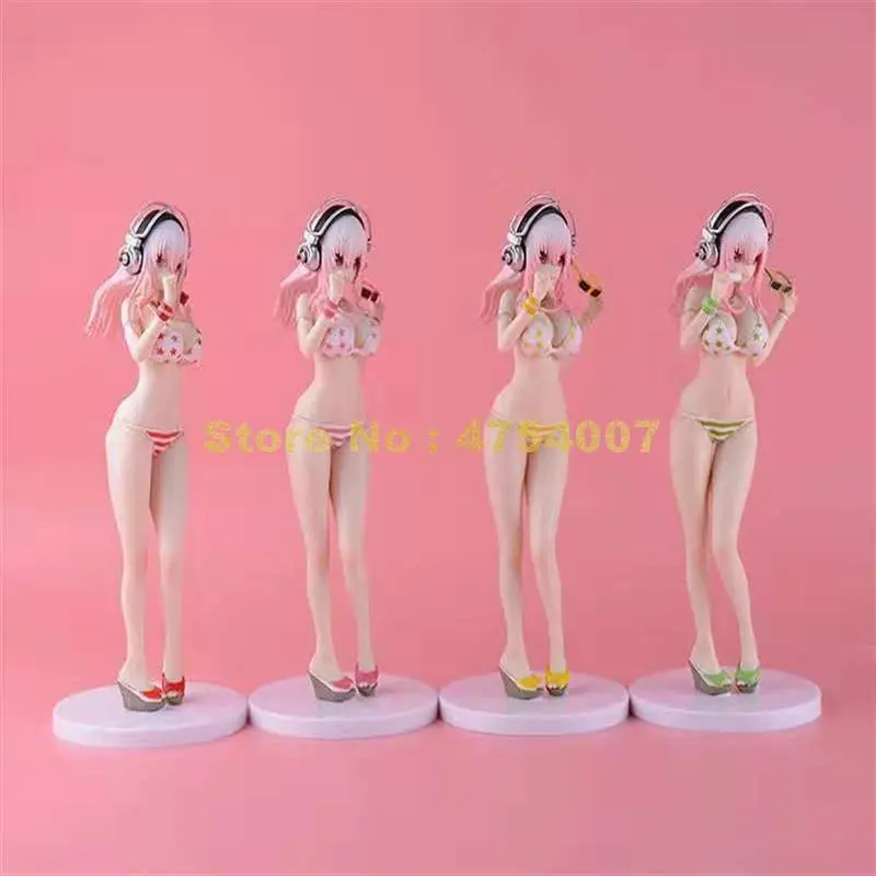 Аниме Супер sonico в бикини одежда для плавания Мороженое ПВХ фигурка Коллекционная модель 20 см игрушка
