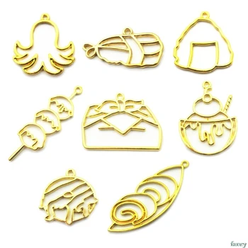 

DIY 10Pcs Food Resin Frame Open Bezels Setting Blank Pendants Resin Jewelry Making
