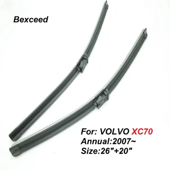 

Flat Wiper Blade for VOLVO XC70 26"+20" High Quality Bexceed of Car Windshield Windscreen 2009 2010 2011 2012 2013 2014 2015