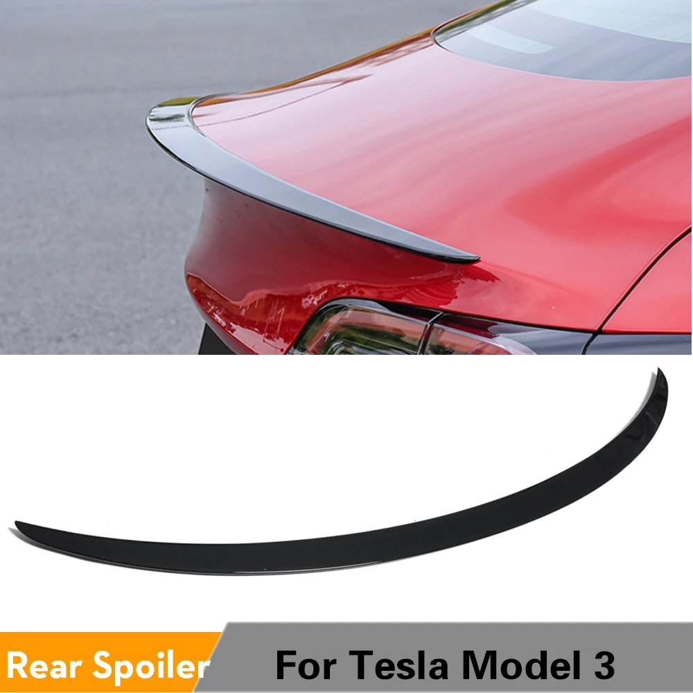 Задний багажник спойлер загрузки губ крыло для Tesla модель 3 2017-2019 ABS глянцевый