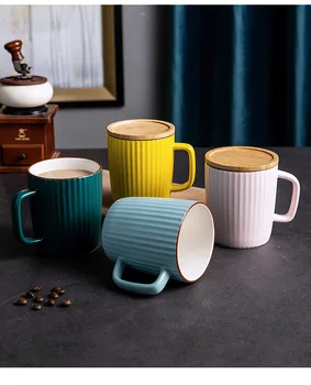 

Mug Lid Nordic INS Ceramic Glass Home Creative Simple Mass Drinking Glass Manufacturers Direct Selling