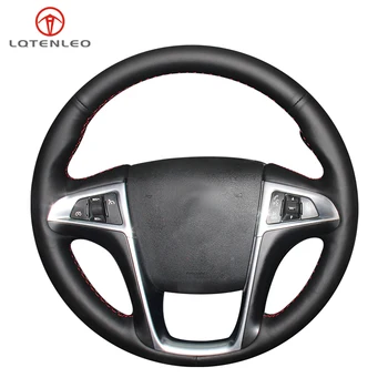 

LQTENLEO Black Artificial Leather Steering Wheel Cover For Buick Lacrosse 2010-2013 Regal 2011-2013 Chevrolet Equinox 2010-2016