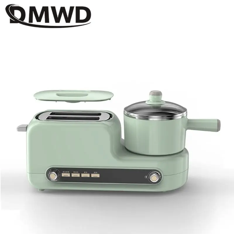 DMWD High quality Multifunctional household toaster Mini breakfast maker 4 in 1 egg steamer sandwich noodles making machine