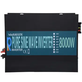 

Pure Sine Wave Solar Inverter 8000W 12V/24V DC to 110V/120V AC Power Inverters Converters Generator Transformer Battery