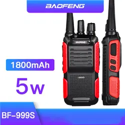 Baofeng BF-999S плюс двухканальные рации 6 км дальность действия 5 Вт 1800 мАч UHF 16 каналов портативный двухстороннее радио обновления BF-888s CB радио