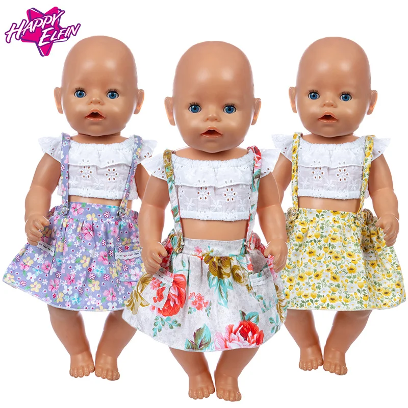 2020 Новое модное платье подходит для 43 см Baby Reborn Doll 17 дюймов кукольная одежда |