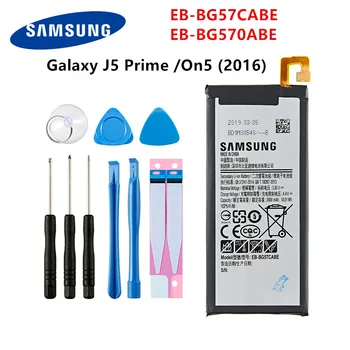 

SAMSUNG Orginal EB-BG57CABE EB-BG570ABE 2600mAh Battery For Samsung Galaxy J5 Prime On5 (2016) G570F G570Y/M G5700 G5510 +Tools