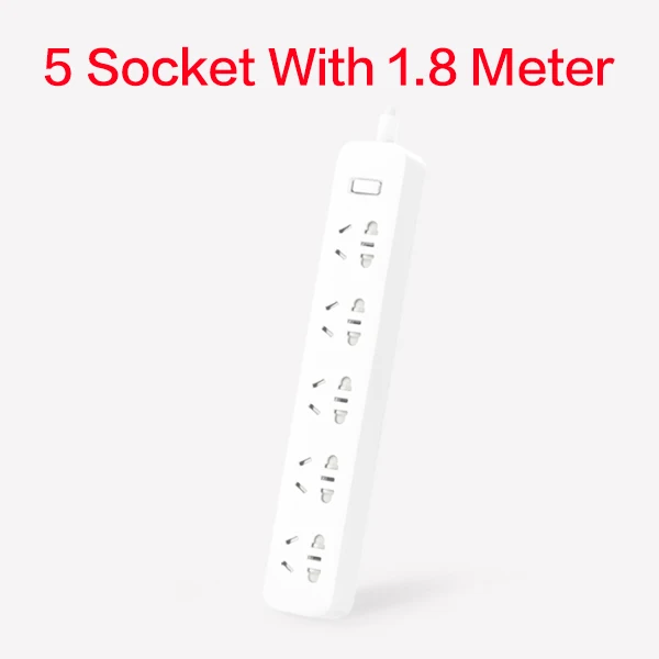 Xiaomi Mijia power Strip Быстрая зарядка 2500 Вт 10A 6 стандартные разъемы/8 стандартные разъемы/3 гнезда с кабелем 1 м/5 м зарядки - Цвет: 5 socket