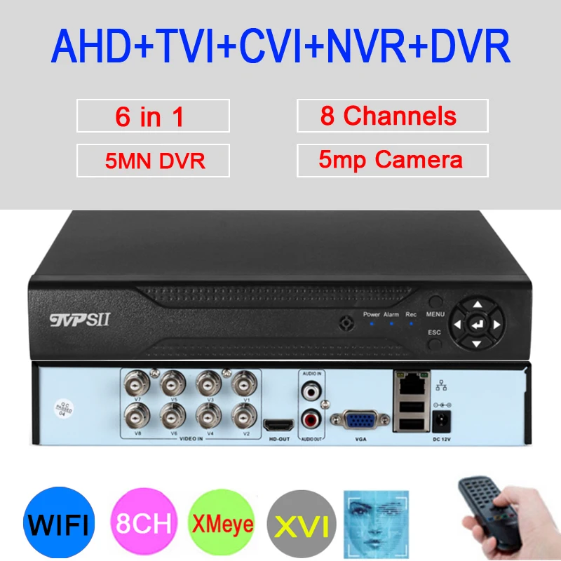 5mp AHD Камера Hi3520D XMeye аудио H.265 + Распознавание лиц 5M N 8CH 8 канальный сетевой