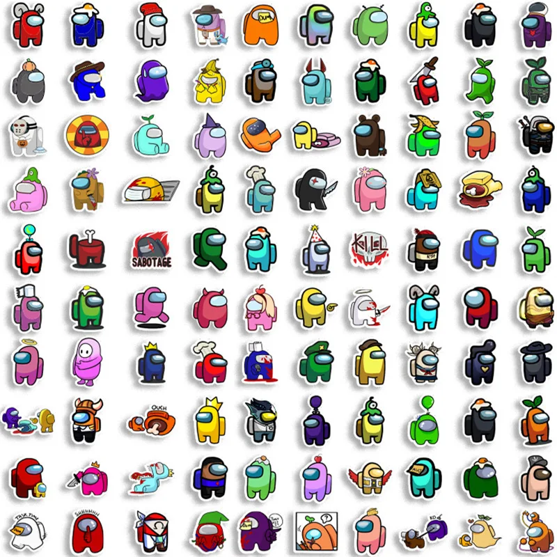 stickers labels tags paper party supplies among us stickers chasecreek com