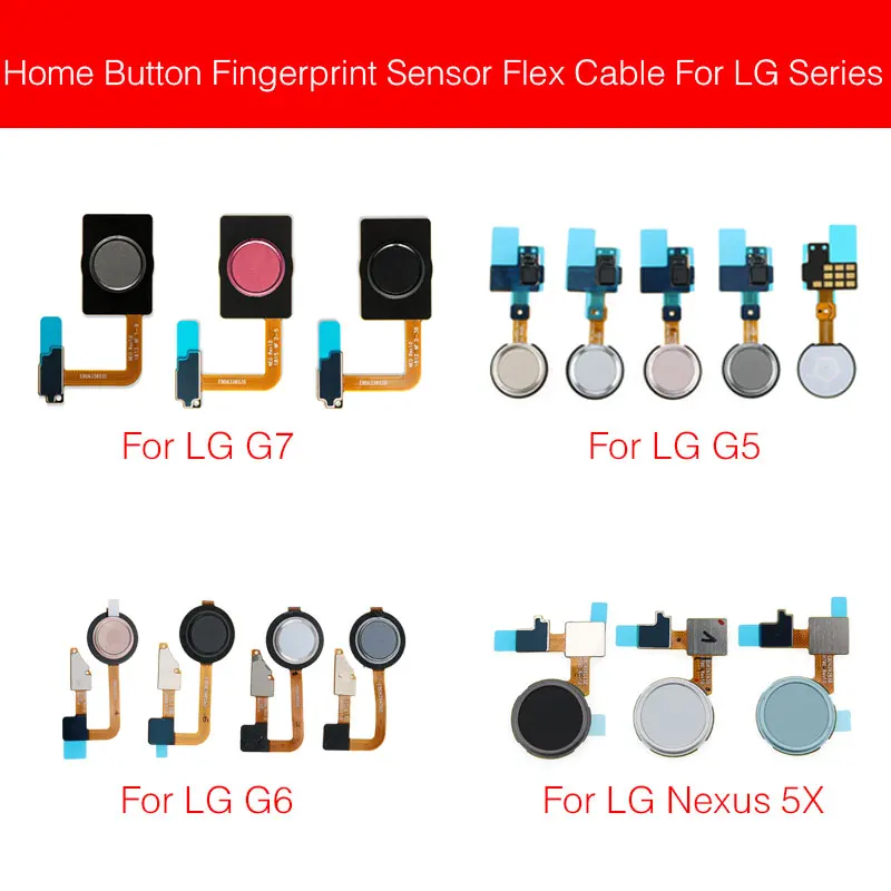 Кнопка Домой датчик отпечатков пальцев гибкий кабель для LG G7 G6 G5 Nexus 5X возврат в меню сенсорный датчик гибкий ленточный Ремонт Запчасти Замена