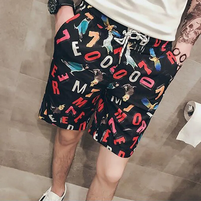 Masculino Mannelijke Bloem Onderbroek Vrije Tijd Fivepence Broek камуфляжные шорты Heren Korte Broek Mannen бермуды Masculina