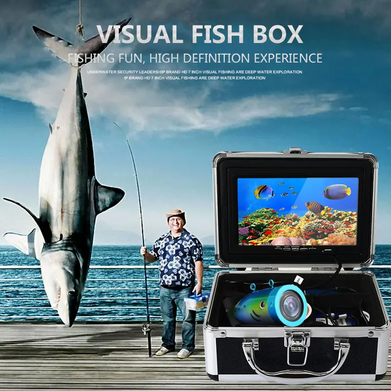 

Durable Black Technology Diving Fishing Camera Underwater Camera Lamp LED Bait 4500mA European Specification Fish Finder