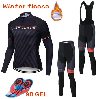 

NW 2020 Keep warm Cycling Team Polar Winter Men's Clothing Long Sleeve Jersey Set outdoor activities Bike Northwave set