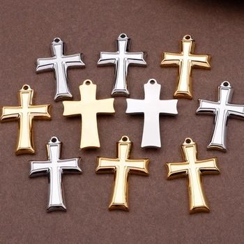 

6Pcs/Lot 25*38MM Cross DIY Jewelry Finding Handmade Craft For Charms Pendant Necklaces Bangles Religious Jewelry Making Supplies