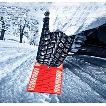 

2PCS Universal Rubber Foldable Car Wheel Anti-Skid Pad Folding Skid Plate Tire Traction