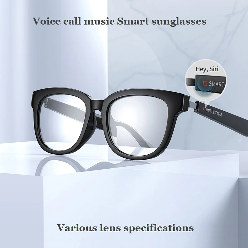 Upgrade Bluetooth 5.0 Smart Glasses Music Voice Call Sunglasses Can Be
