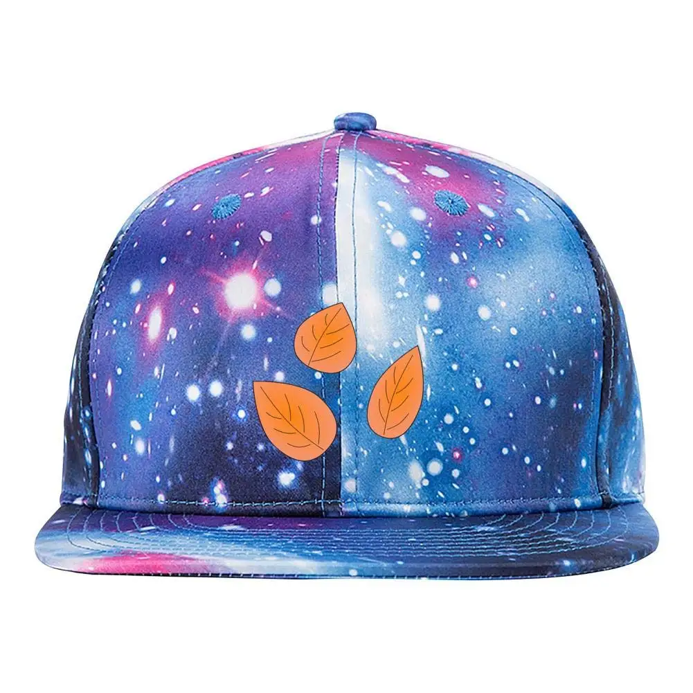 Оранжевые осенние листья на зеленом фоне Бейсбол звездное небо шапки унисекс папа Регулируемая Галактическая шляпа