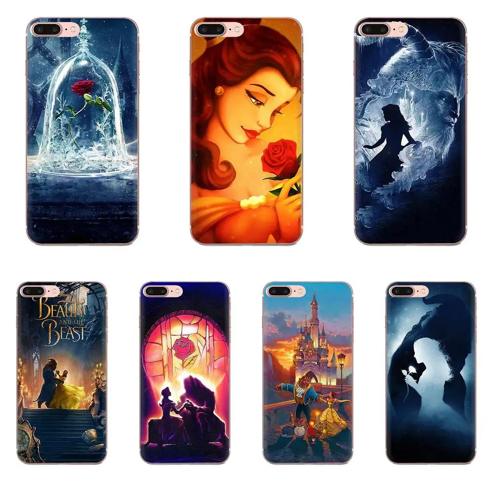 Silicone Skin Case Beauty Beast Rose For Samsung Galaxy Note 8 9 10 Pro S4 S5 S6 S7 S8 S9 S10 S11 S11E S20 Edge Plus Ultra | Мобильные