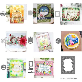 

Christmas border Metal Cutting Dies Scrapbooking background craft Card Making Rectangular Pattern new 2019