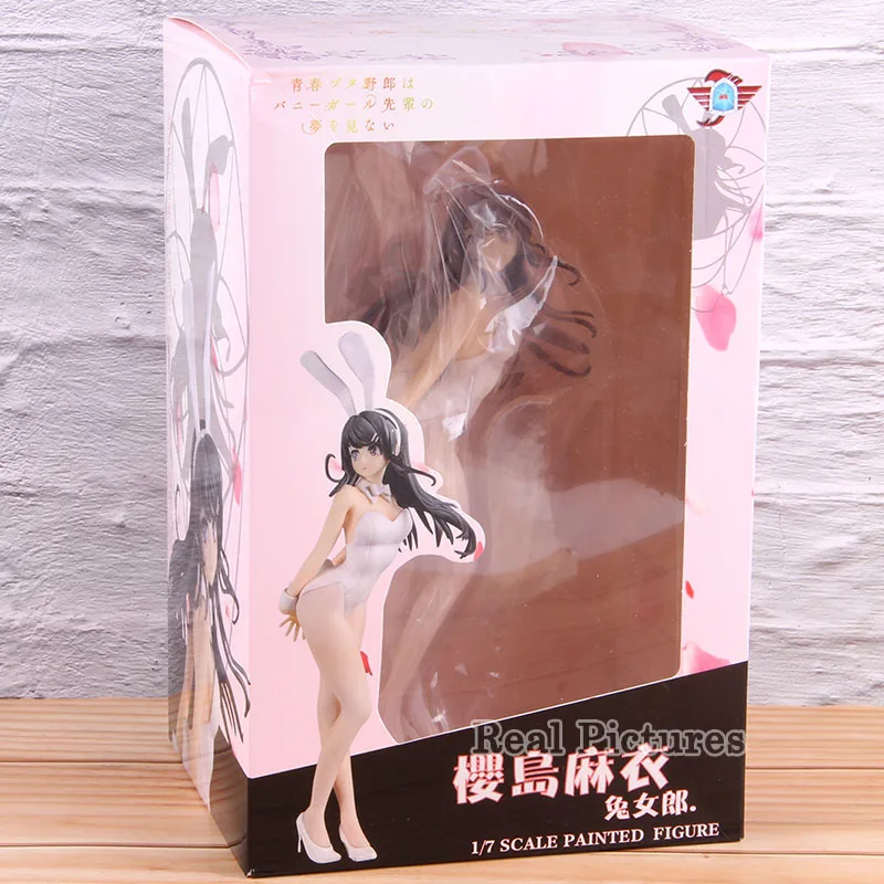 Sakurajima Mai Seishun Buta Yarou Wa Bunny Girl Senpai ПВХ Коллекционная Фигурка 1/7 масштаб окрашенная аниме модель игрушки - Цвет: with colorful box