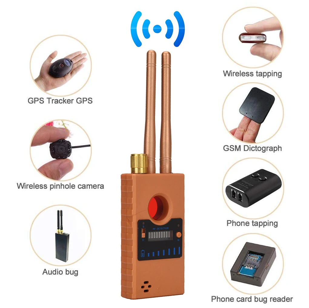 

Radio Detection Anti -Spy Signal Camera Detector GSM Audio Bug Finder GPS Signals Lens RF Tracker Detectors
